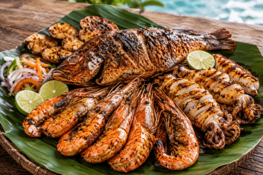 grilled seafood