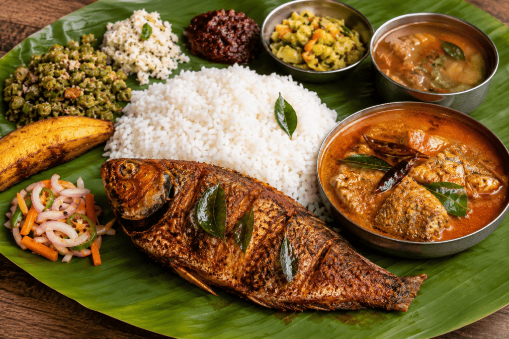 rice and fish meal
